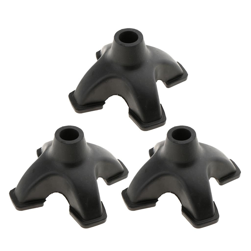 3pcs Anti-skid Shock Absorb Walking Stick End Crutch Cane Rubber Tips 19mm