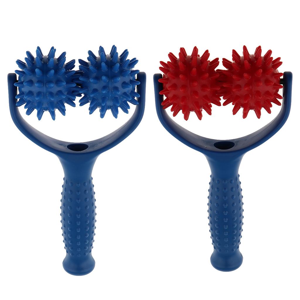 2 Pieces Acupuncture Spiky Massage Ball Shoulder Muscle Massager Sticks