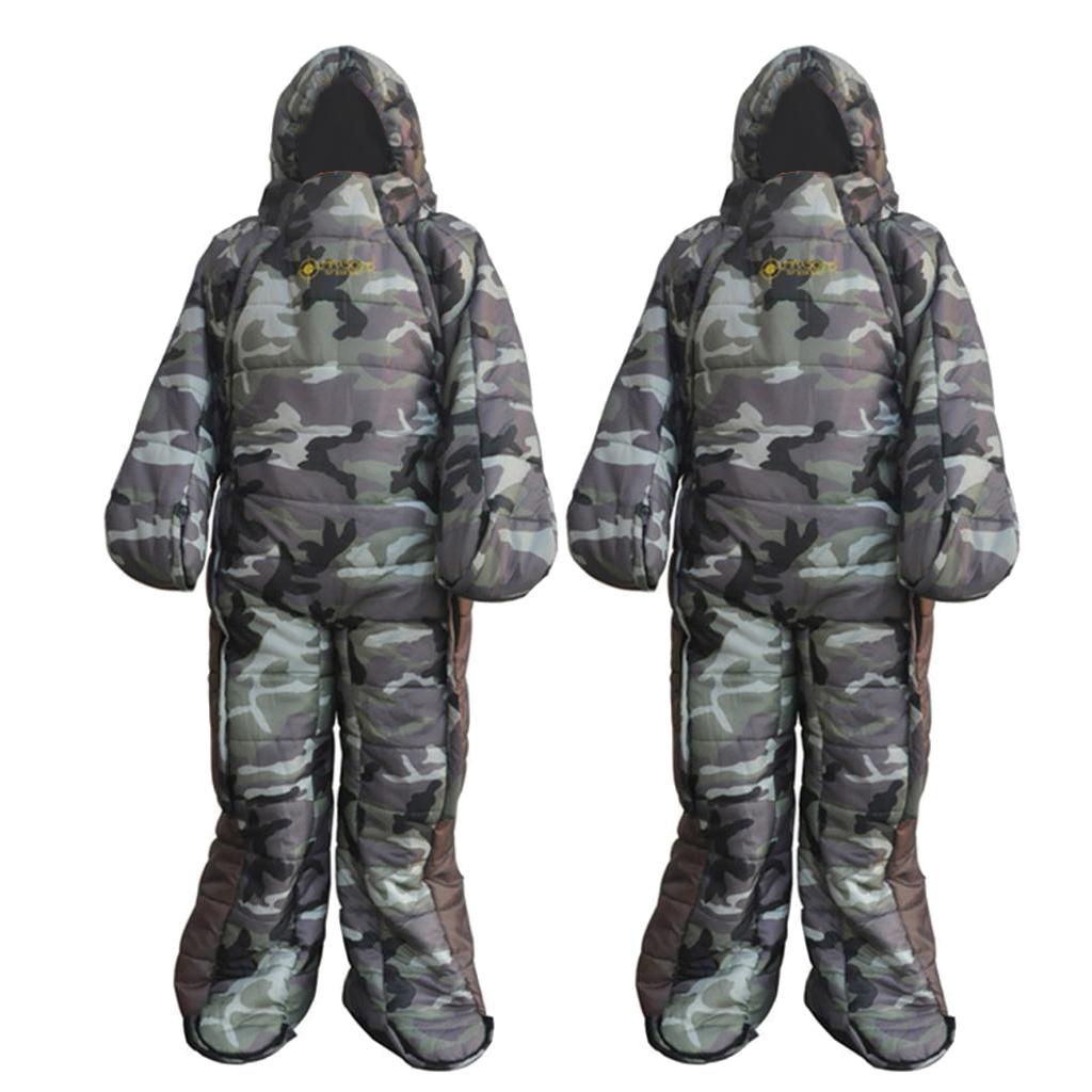 2 Pcs Full Body Wearable Sleeping Bag for Travel Camping Accompany Patient