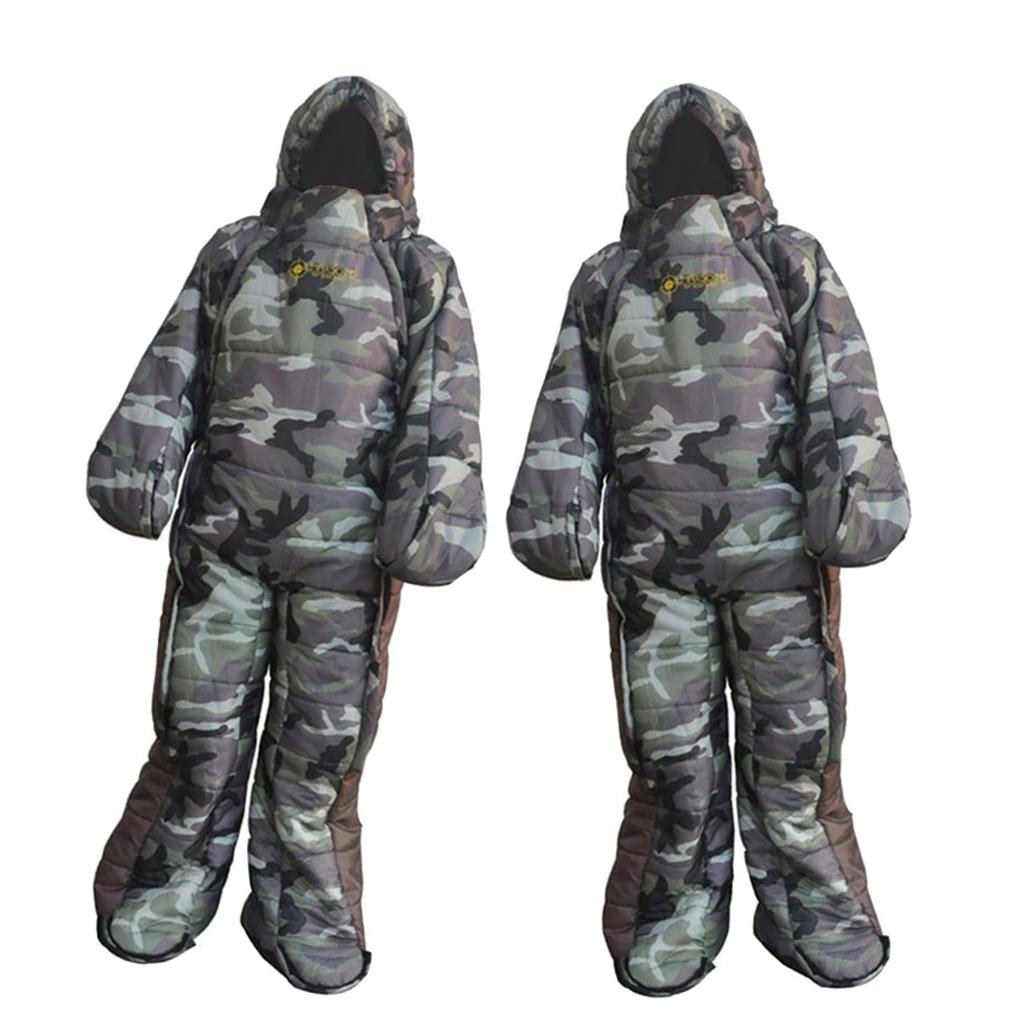 2 Pcs Full Body Wearable Sleeping Bag for Travel Camping Accompany Patient