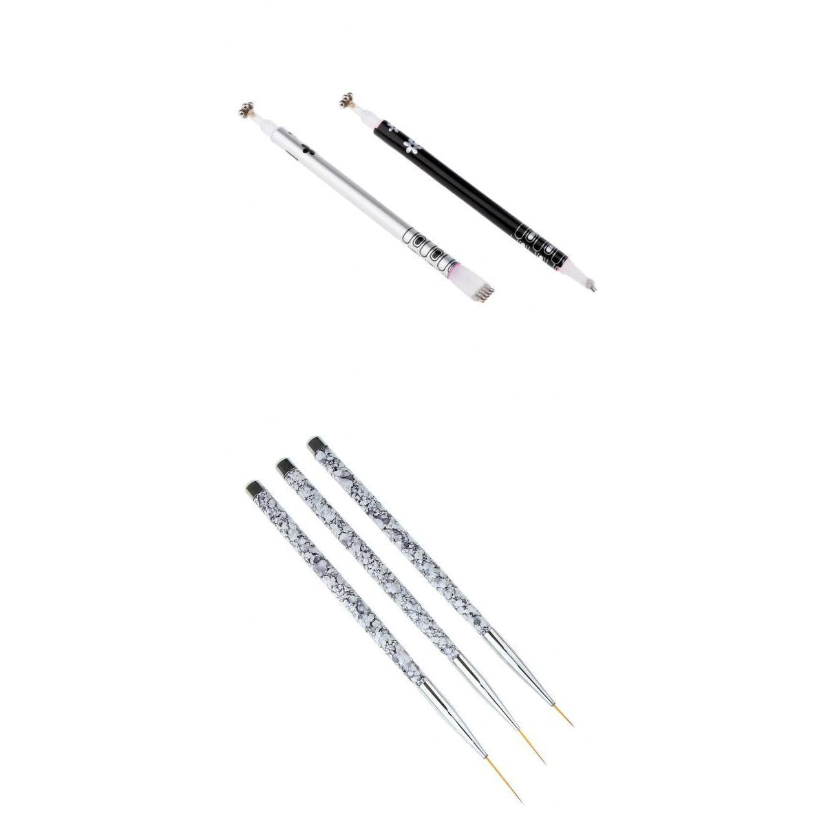 5Pcs Nail Art Liner Brush Magnetic Pen Set DIY Cat Eye UV Gel Painting Stick