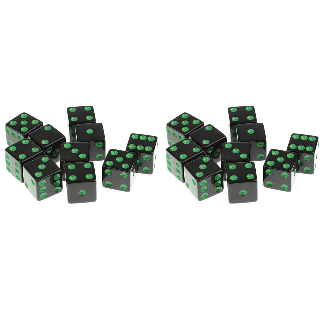 20 Pieces Dice D6 6 Sided Dotted Dice for D&D RPG Role Playing Game Props