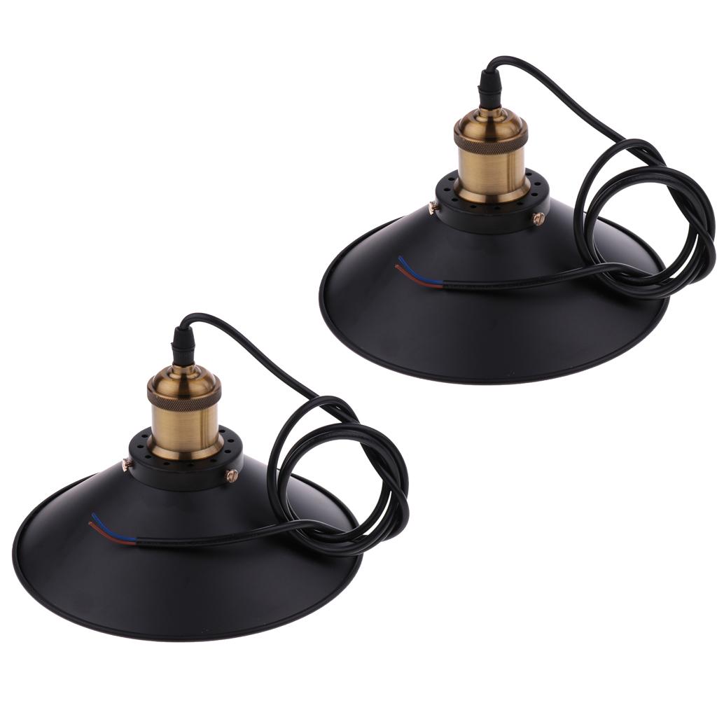 2pcs Retro Vintage Country Style Pendant Hanging Ceiling Light Lampshade