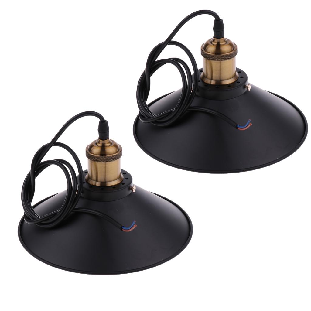 2pcs Retro Vintage Country Style Pendant Hanging Ceiling Light Lampshade