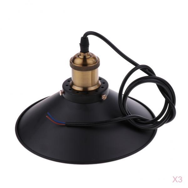 3pcs Retro Vintage Country Style Pendant Hanging Ceiling Light Lampshade