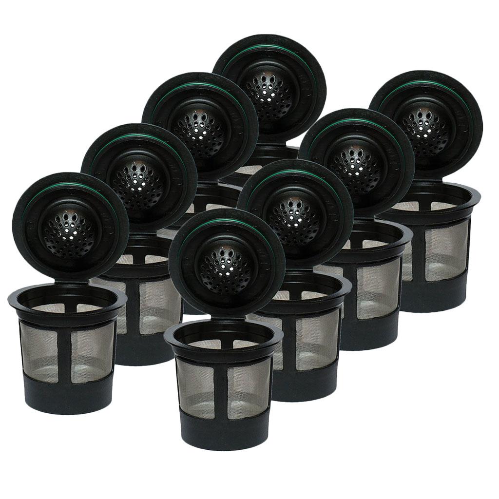 2x4Pcs Portable Reusable Replacement Single Coffee Filters Mesh