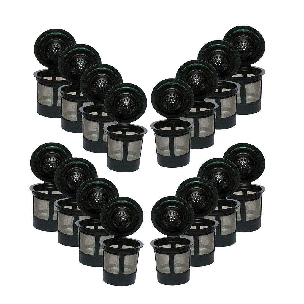 4x4Pcs Portable Reusable Replacement Single Coffee Filters Mesh
