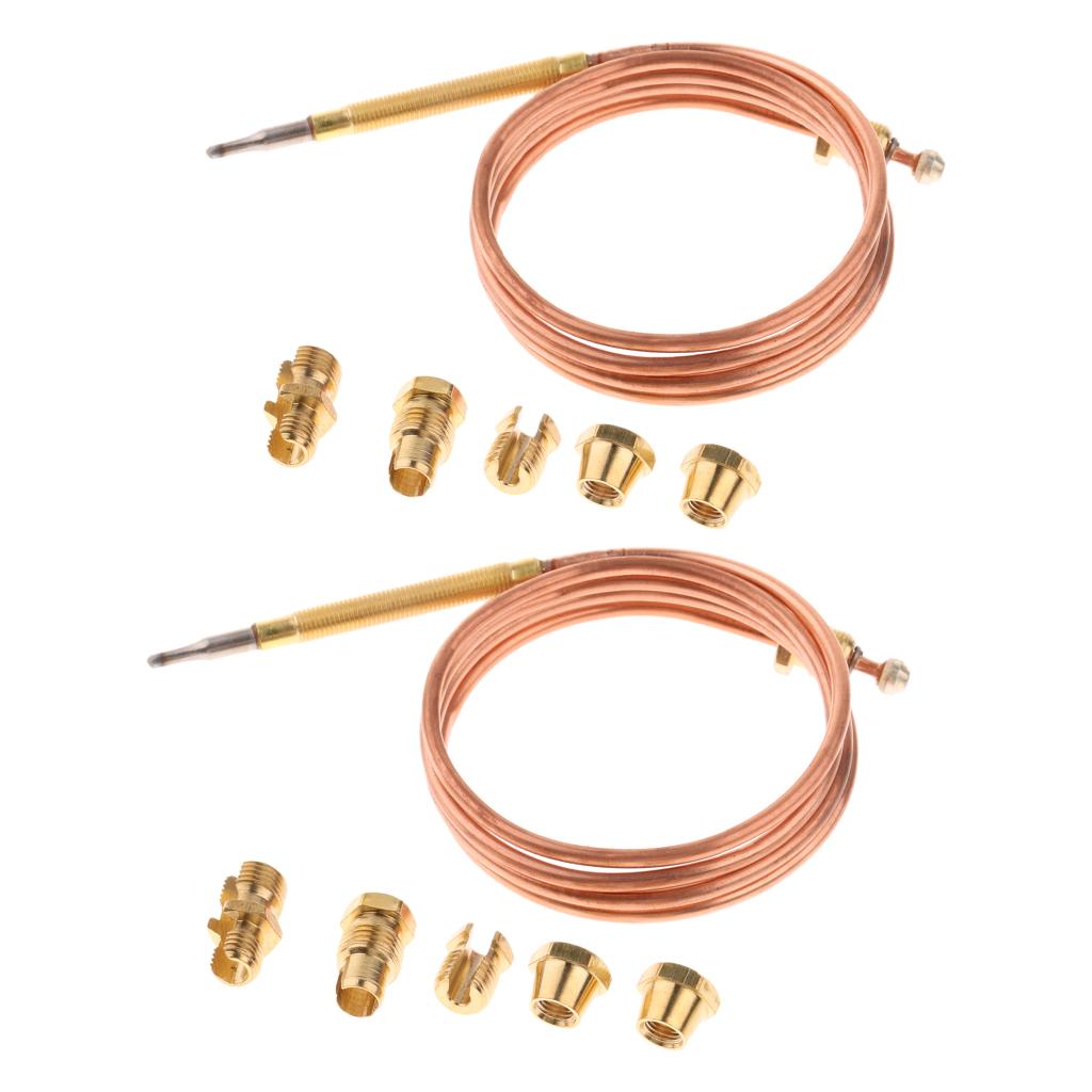 2PCS 90cm Thermocouple Replacement Set for Gas Furnace Boiler Water Heater