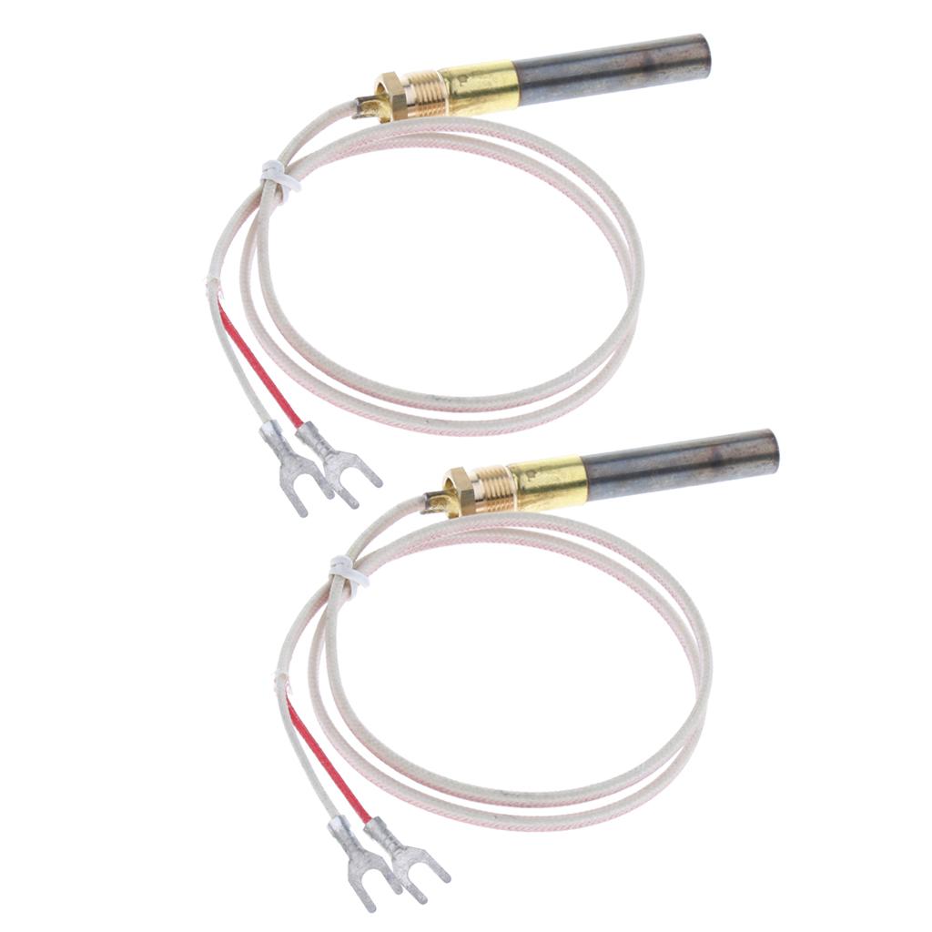 2x 24'' Gas Fireplace Thermopile Thermogenerator Pilot Generator Replacement