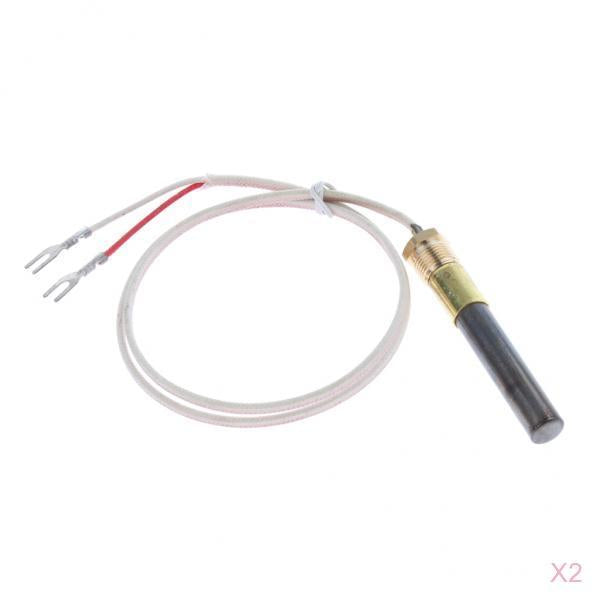 2x 24'' Gas Fireplace Thermopile Thermogenerator Pilot Generator Replacement