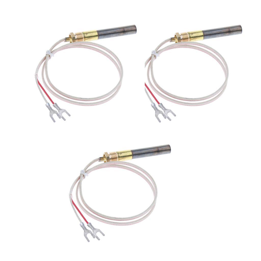 3x 24'' Gas Fireplace Thermopile Thermogenerator Pilot Generator Replacement