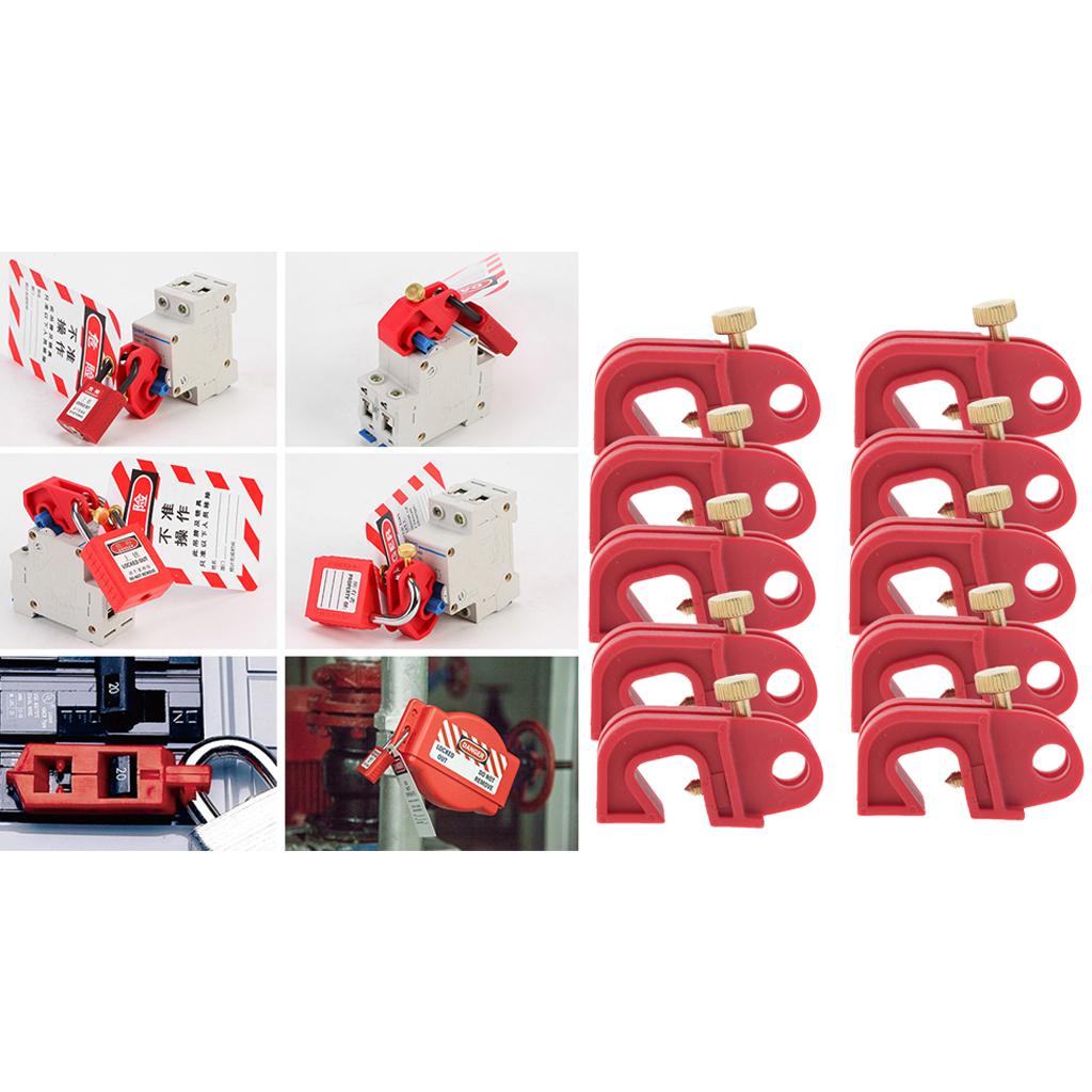 10PCS Universal Circuit Breaker Lockout Red with Twisted Screw
