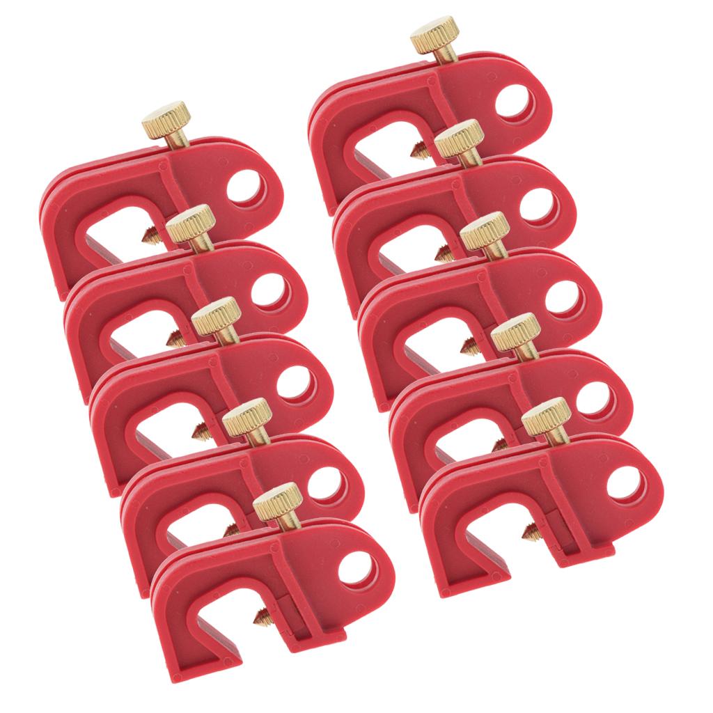 10PCS Universal Circuit Breaker Lockout Red with Twisted Screw