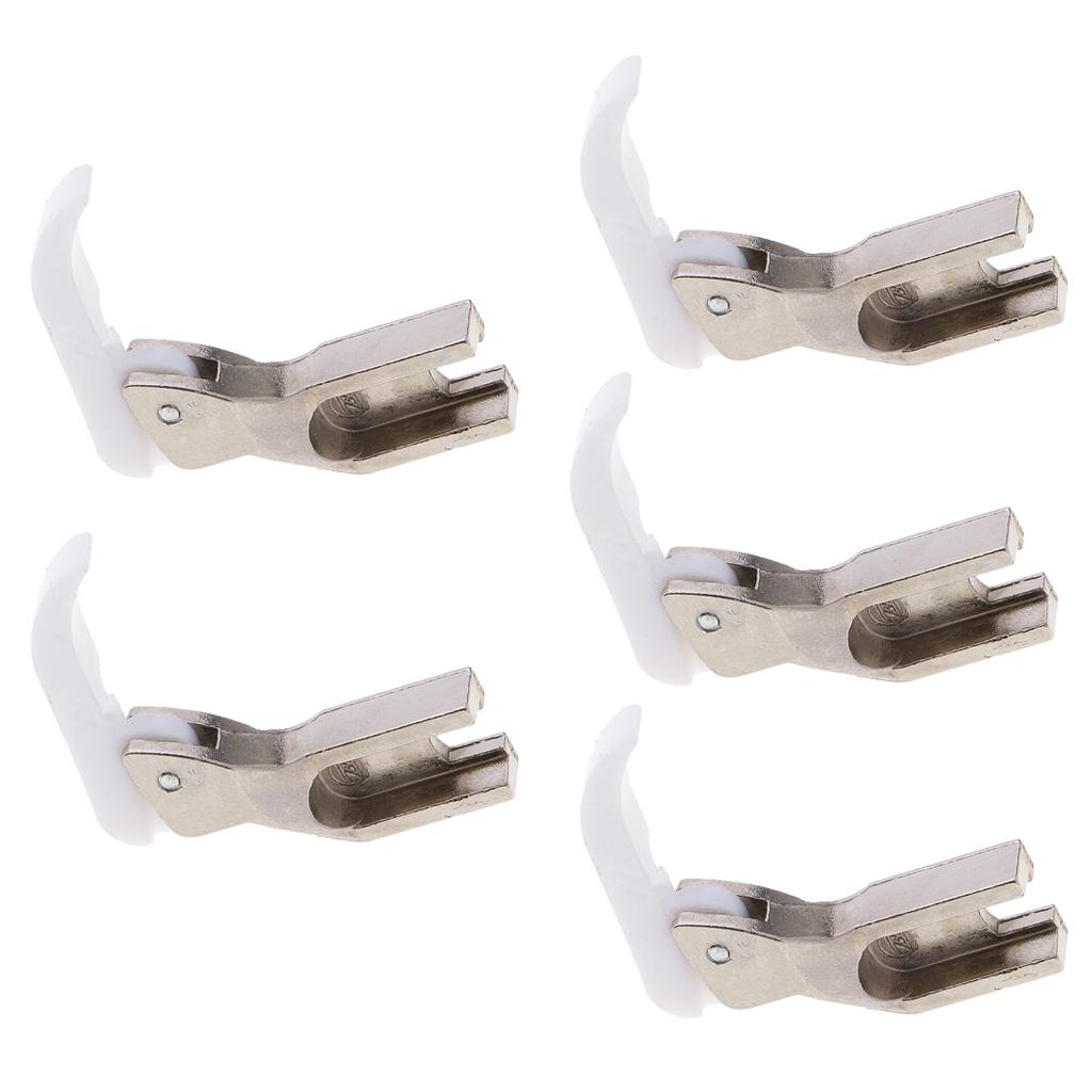 5pcs Narrow Zipper Foot With Plastic Bottom for Industrial Sewing Machines