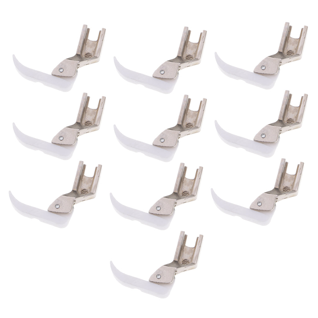 10pcs Narrow Zipper Foot With Plastic Bottom for Industrial Sewing Machines