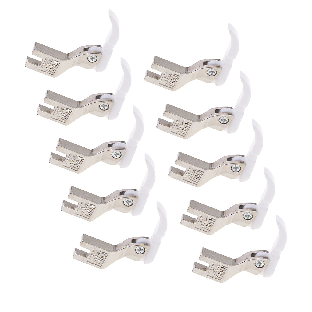 10pcs Narrow Zipper Foot With Plastic Bottom for Industrial Sewing Machines