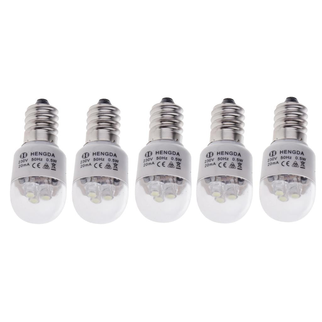 5pcs Home Sewing Machine LED Light Bulbs 0.5W 230V for Brother Singer Acme