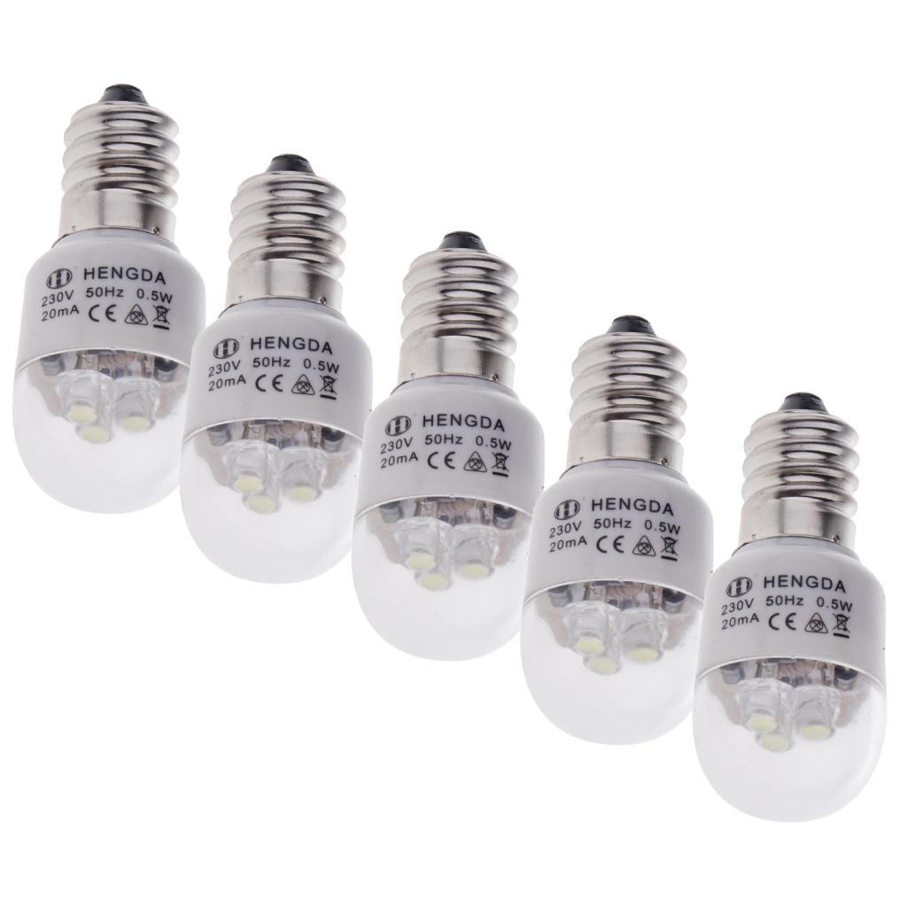 5pcs Home Sewing Machine LED Light Bulbs 0.5W 230V for Brother Singer Acme