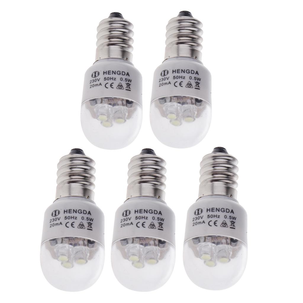 5pcs Home Sewing Machine LED Light Bulbs 0.5W 230V for Brother Singer Acme