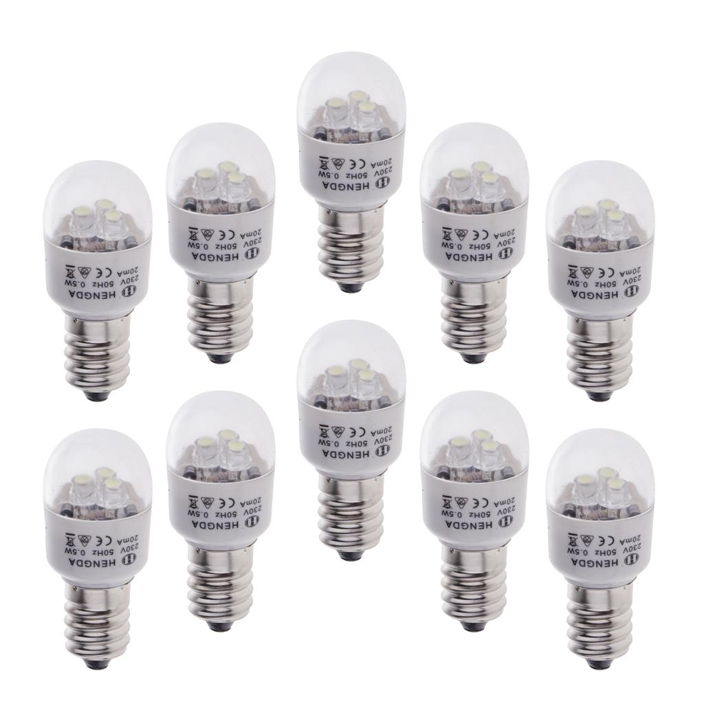 10pcs LED Light Bulbs 0.5W 230V for Brother Singer Acme Home Sewing Machines