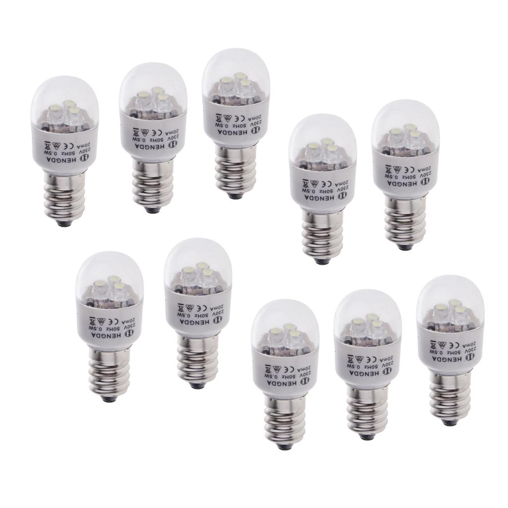 10pcs LED Light Bulbs 0.5W 230V for Brother Singer Acme Home Sewing Machines