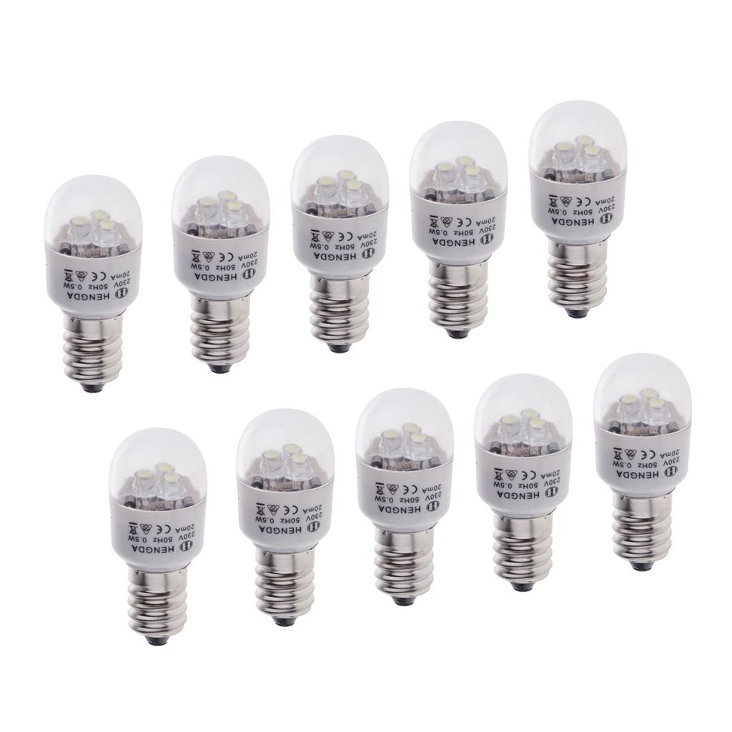 10pcs LED Light Bulbs 0.5W 230V for Brother Singer Acme Home Sewing Machines