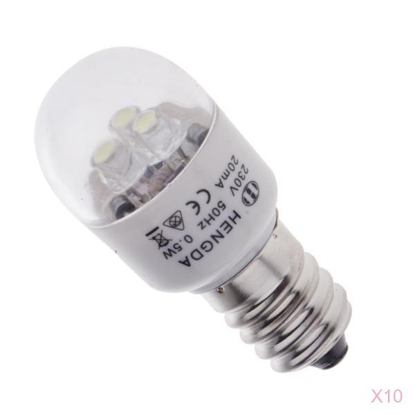 10pcs LED Light Bulbs 0.5W 230V for Brother Singer Acme Home Sewing Machines