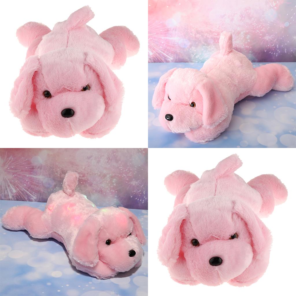 2pcs LED Night Light Plush Toys Stuffed Animals Doggie for Kids 20inch Pink