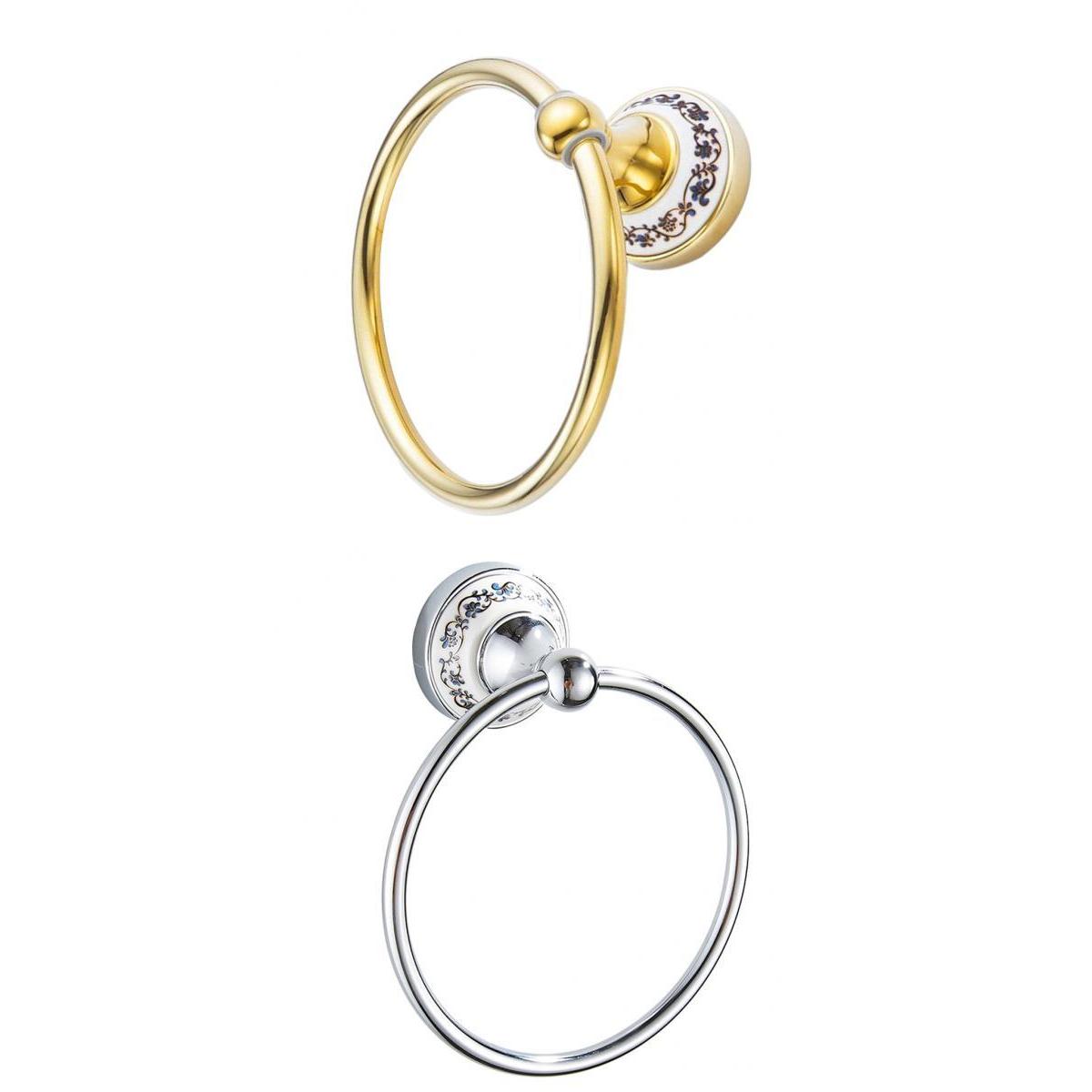2Color Stainless Wall Mount Towel Ring Holder Hanger Bathroom Hardware