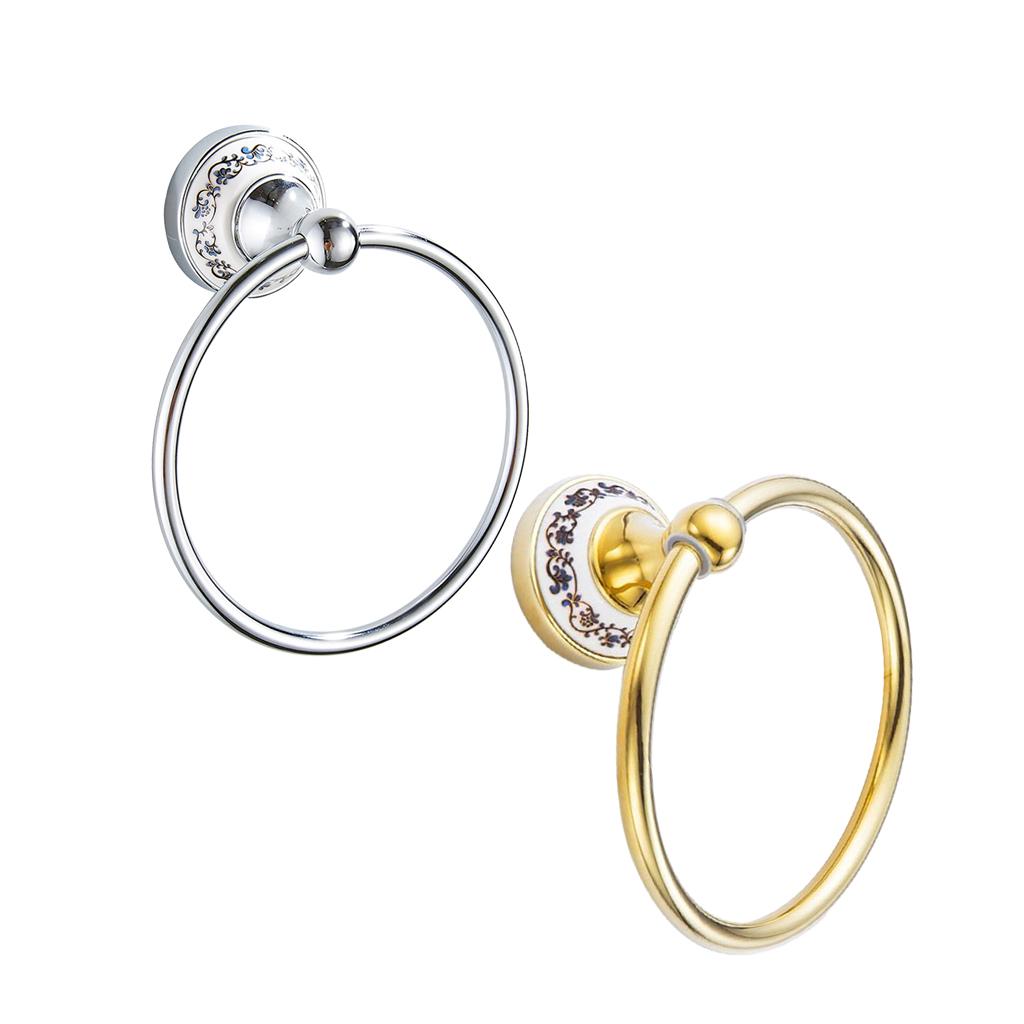 2Color Stainless Wall Mount Towel Ring Holder Hanger Bathroom Hardware