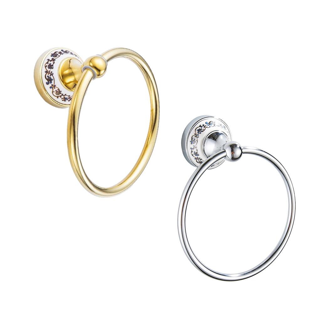 2Color Stainless Wall Mount Towel Ring Holder Hanger Bathroom Hardware