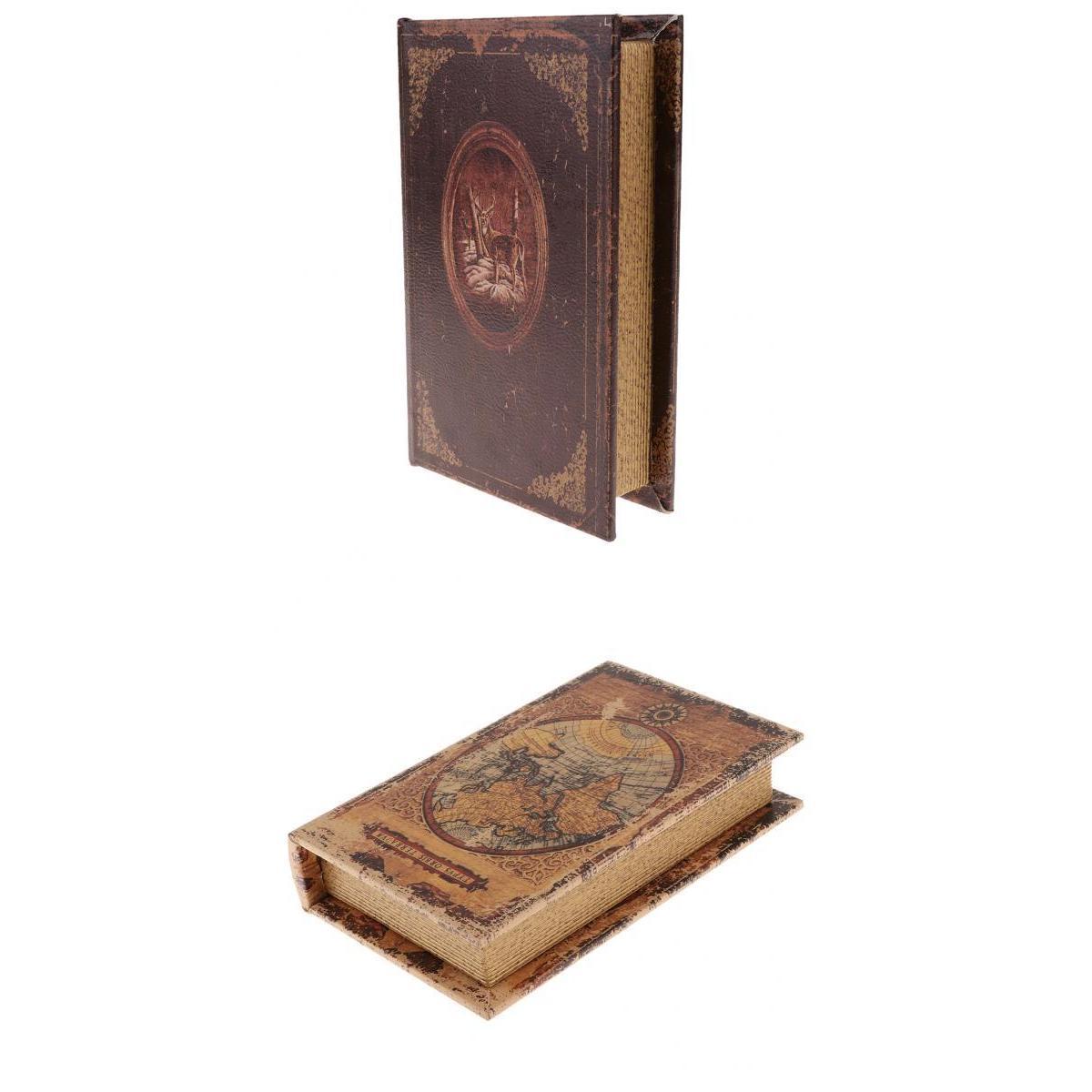 2Pcs Study Room Simulation Book Ornaments Book Model For Home