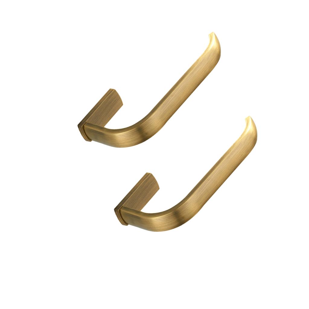 2xBrass Toilet Paper Towel Holder Bathroom Roll Tissue Storage Hook Bronze