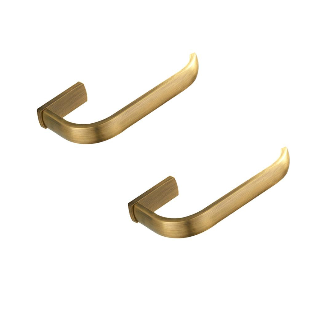 2xBrass Toilet Paper Towel Holder Bathroom Roll Tissue Storage Hook Bronze
