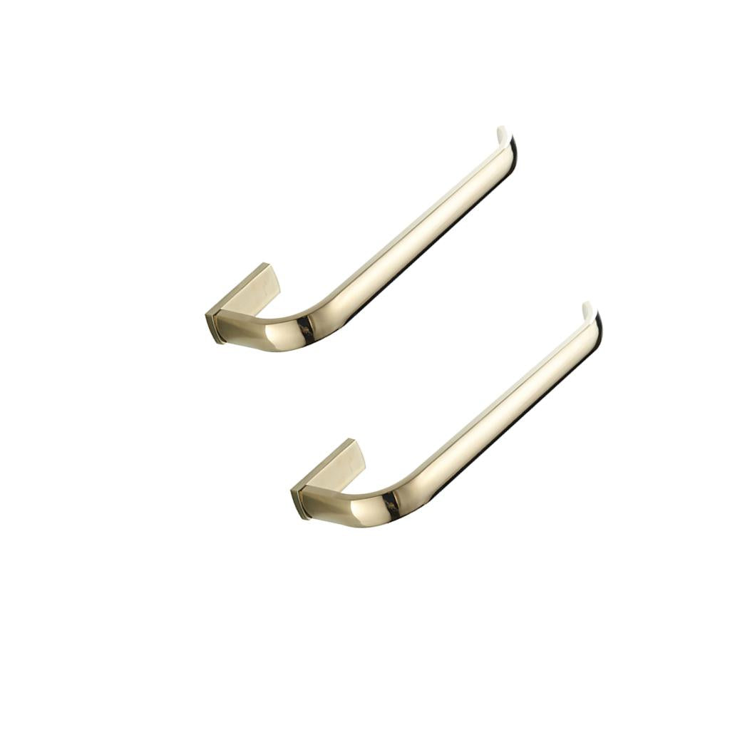 2xGold Vintage Brass Wall Mounted Bathroom Towel Rack Towel Bar Rail Holder