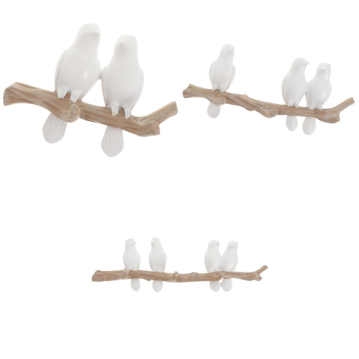 3 Style Wall Mounted Resin Coat Robe Hook Birds On tree Branch Hanger Rack