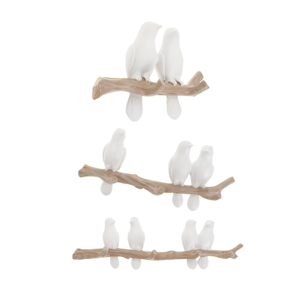 3 Style Wall Mounted Resin Coat Robe Hook Birds On tree Branch Hanger Rack