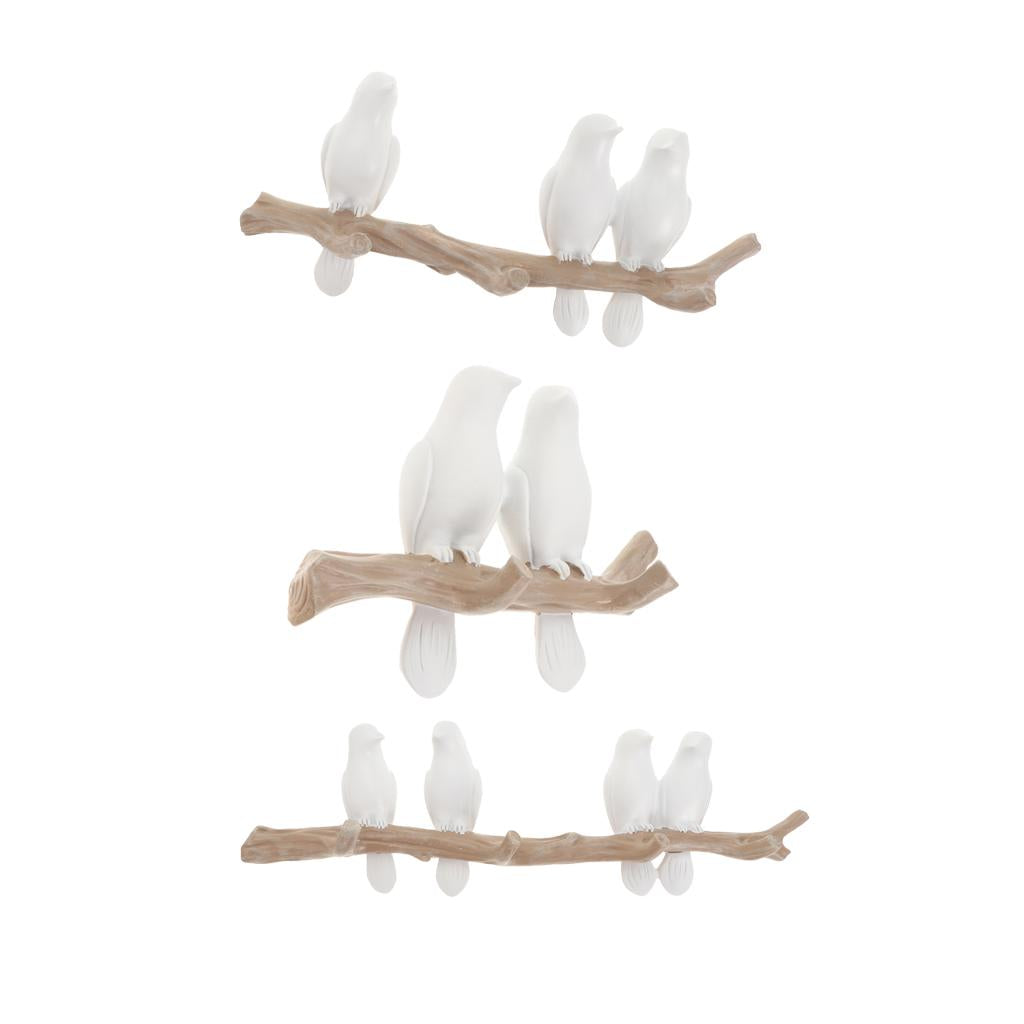 3 Style Wall Mounted Resin Coat Robe Hook Birds On tree Branch Hanger Rack