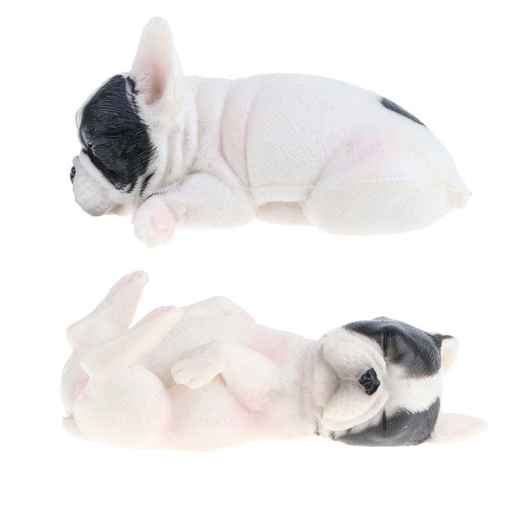 2pc Cute Animal Model Figure Toy Figurine Home Decor Sleeping French