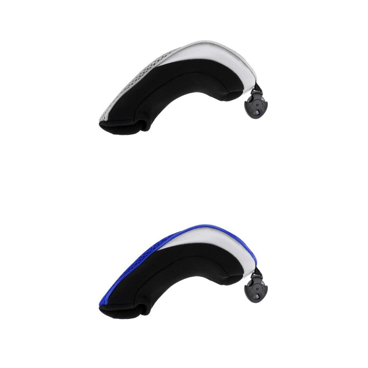 2pcs Golf Hybrid UT Club Rescue Head Cover Headcover w/ Number Tag Blue&Gray
