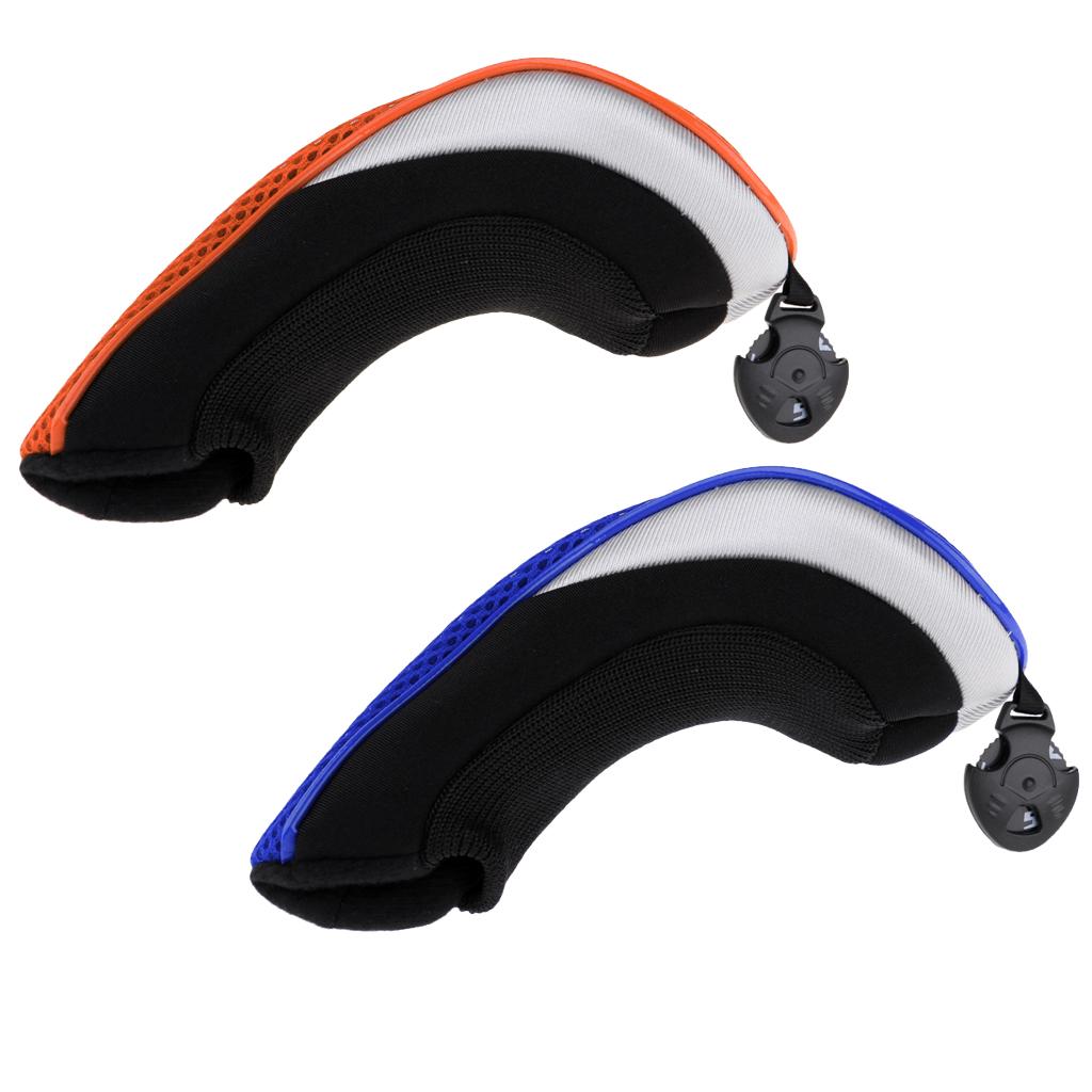 2pcs Golf Hybrid UT Club Rescue Head Cover Headcover Orange & Blue
