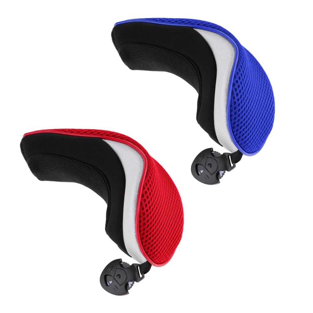 2pcs Golf Hybrid UT Club Rescue Head Cover Headcover Red & Blue