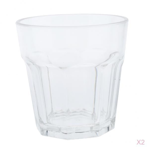 2X 210ml Acrylic Cup Plastic Mug for Beer Coffee Tea Vodka Cup