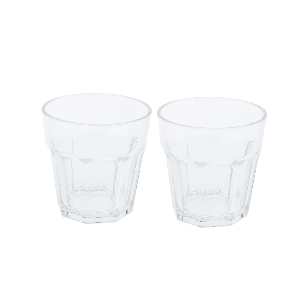 2X 210ml Acrylic Cup Plastic Mug for Beer Coffee Tea Vodka Cup