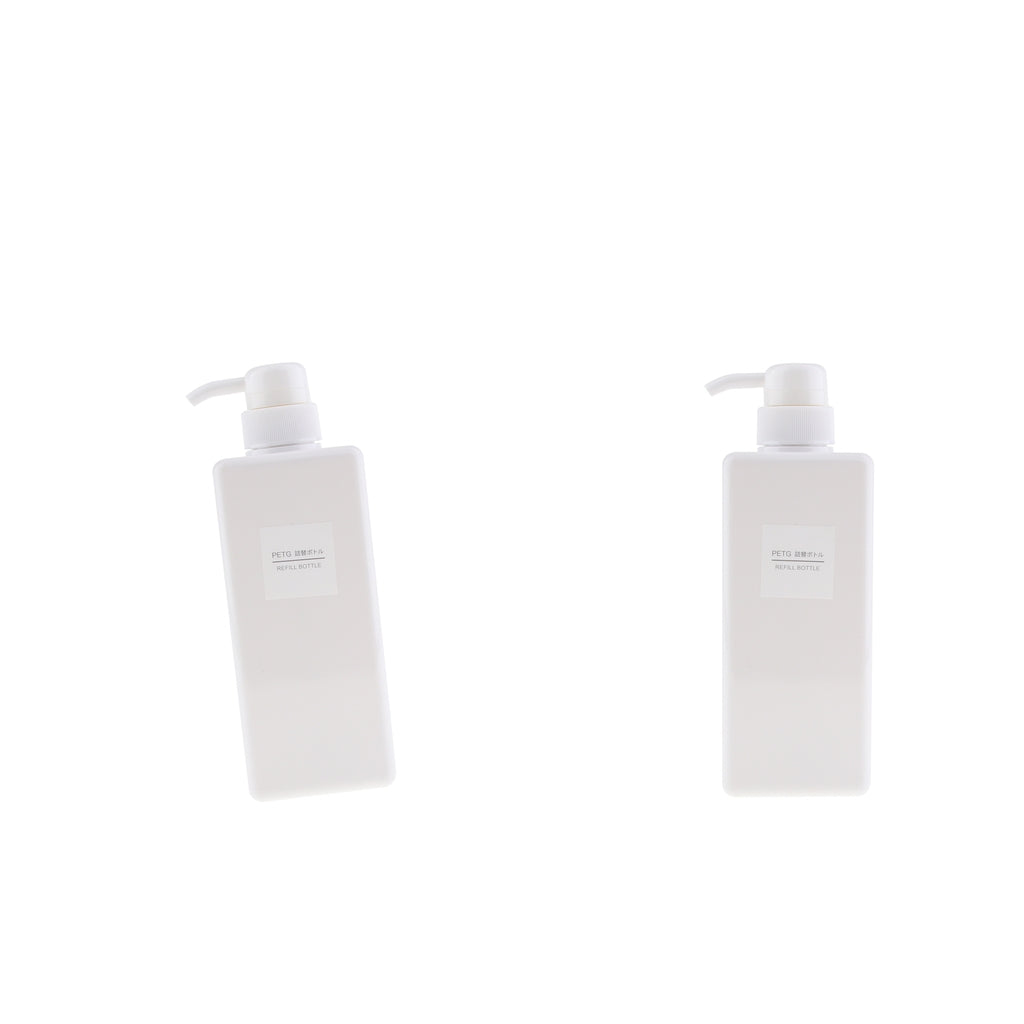 2Pcs Foaming Soap Dispenser Cosmetic Containers Bottle White 650ml