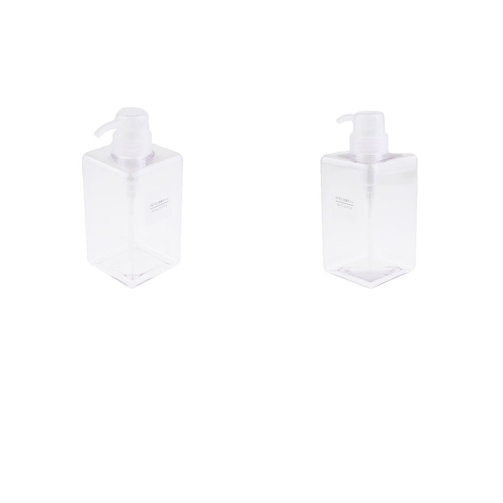 2Pcs Foaming Soap Dispenser Cosmetic Containers Bottle Transparent 450ml