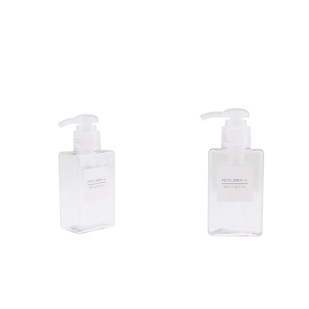 2Pcs Foaming Soap Dispenser Cosmetic Containers Bottle Transparent 100ml