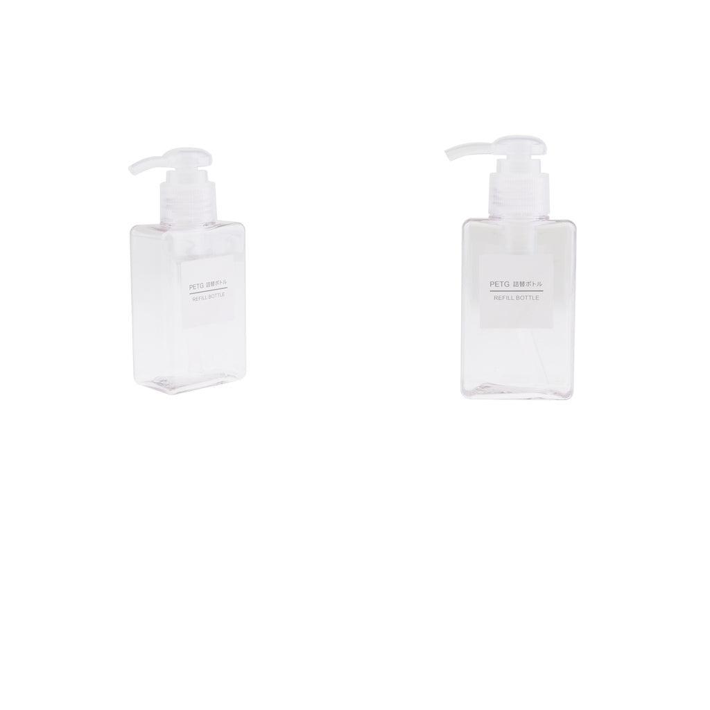 2Pcs Foaming Soap Dispenser Cosmetic Containers Bottle Transparent 100ml