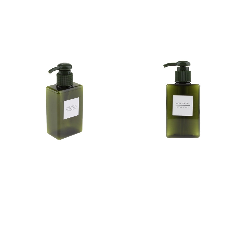 2Pcs Foaming Soap Dispenser Cosmetic Containers Bottle Dark green 150ml
