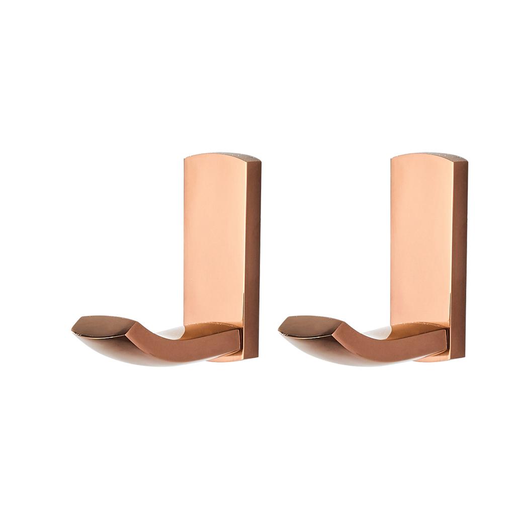 2xRose Gold Brass Bathroom Wall Mounted Towel Rack Coat Hat Hook Hanger